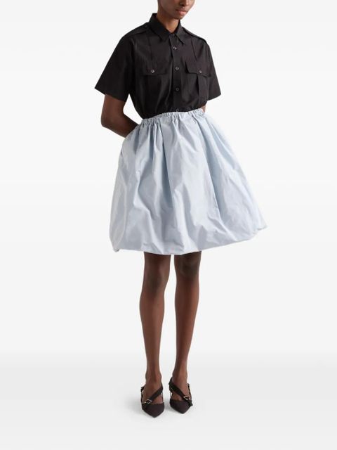 Prada short-sleeved poplin shirt - Black - zdjęcie produktu nr 2