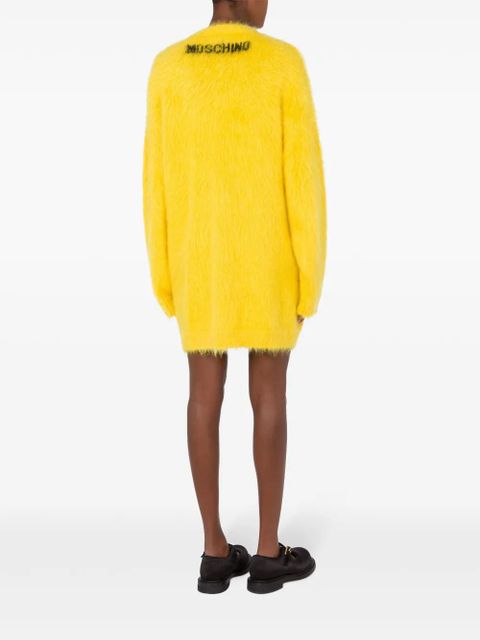 Moschino intarsia-knit virgin wool-mohair blend dress - Yellow