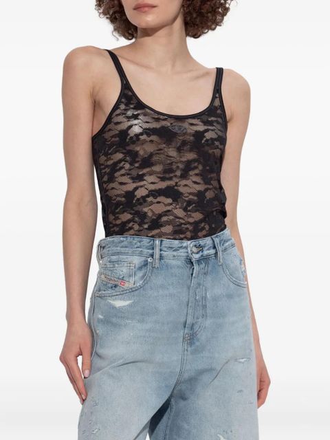 Diesel Kirsten lace-patterned camisole top - Black