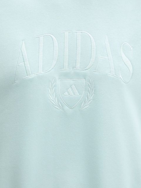 adidas bluza Cozy damska kolor turkusowy z aplikacją JM1792