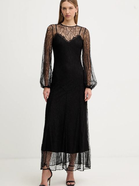 Twinset sukienka kolor czarny maxi prosta 252TT2261 - zdjęcie produktu nr 1