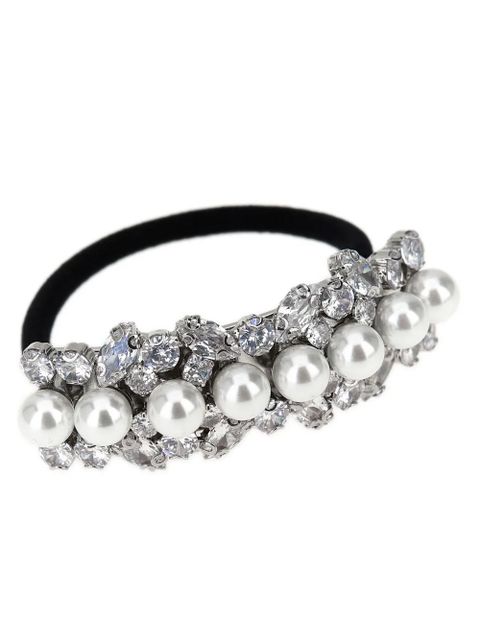 Self-Portrait crystal-embellished headband - Silver