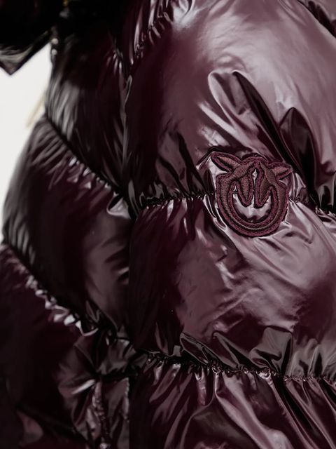 Pinko kurtka kolor bordowy zimowa 101598 A2P7