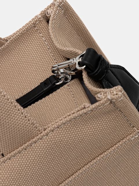 Dkny torebka bawełniana kolor beżowy R41AOR57