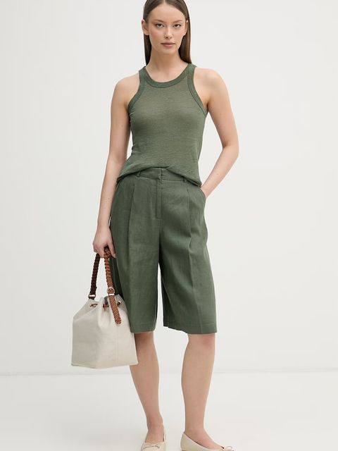 United Colors of Benetton top damski lniany - zdjęcie produktu nr 1
