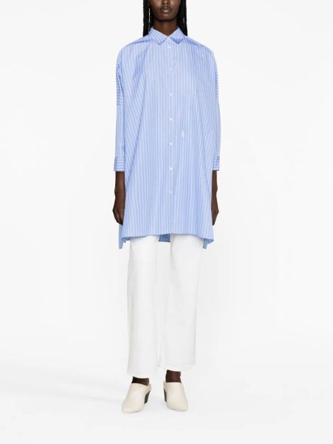 Jil Sander striped cotton shirt - Blue - zdjęcie produktu nr 2