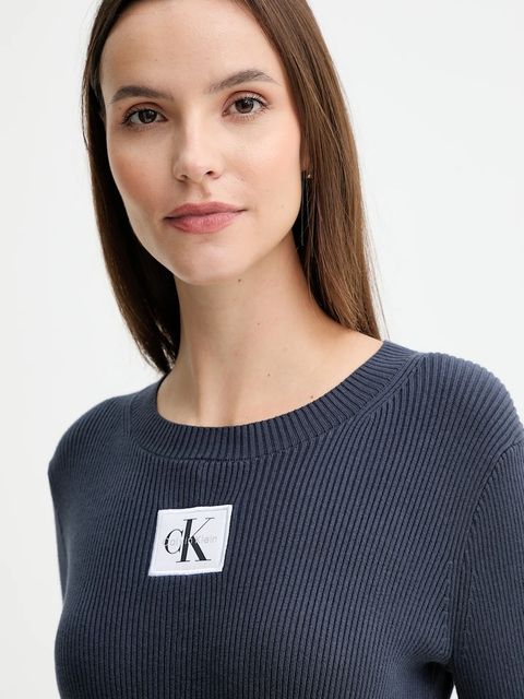 Calvin Klein Jeans sukienka kolor granatowy mini rozkloszowana LV047D307G