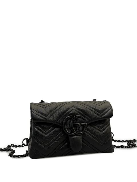 Gucci chevron-quilted chain-strap shoulder bag - Black - zdjęcie produktu nr 1