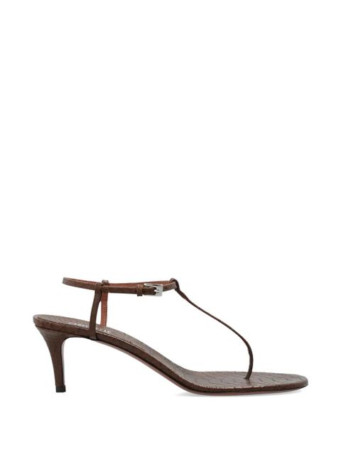 Paris Texas crocodile-effect leather sandals - Brown - zdjęcie produktu nr 1