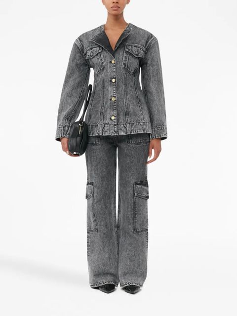 GANNI mid-rise wide-leg jeans - Grey - zdjęcie produktu nr 2