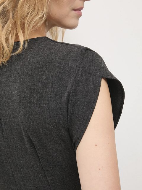 Answear.LAB sukienka kolor szary maxi prosta - zdjęcie produktu nr 2