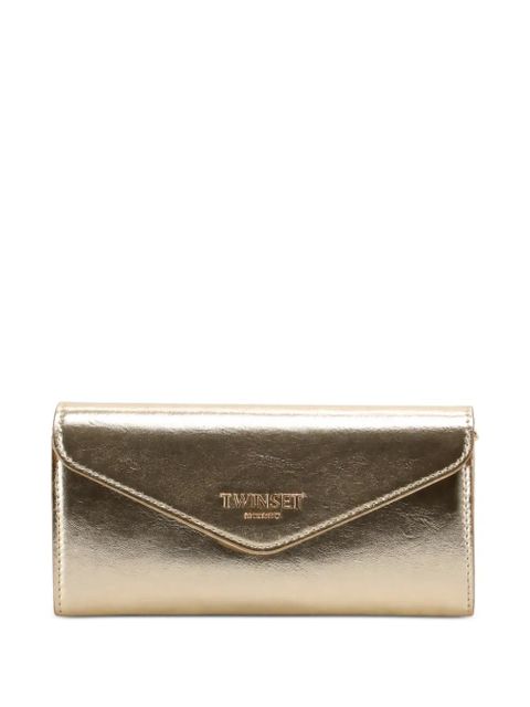 TWINSET logo-detail flap wallet - Gold - zdjęcie produktu nr 1