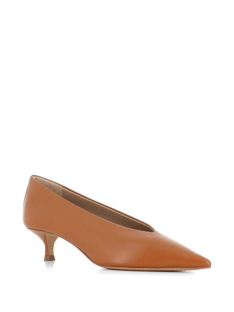 Le Monde Beryl pointed-toe V-neck pumps - Brown - zdjęcie produktu nr 2