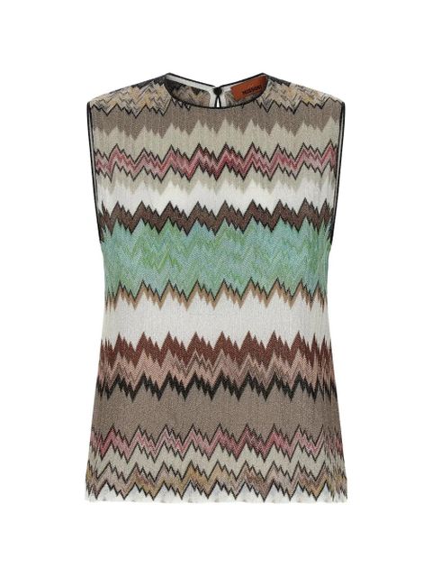 Missoni zigzag crew neck top - Neutrals - zdjęcie produktu nr 1