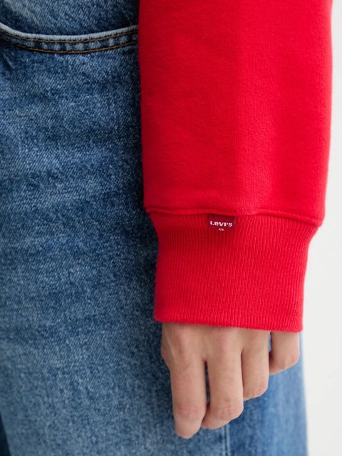 Levi's bluza bawełniana damska kolor czerwony z aplikacją 0002L