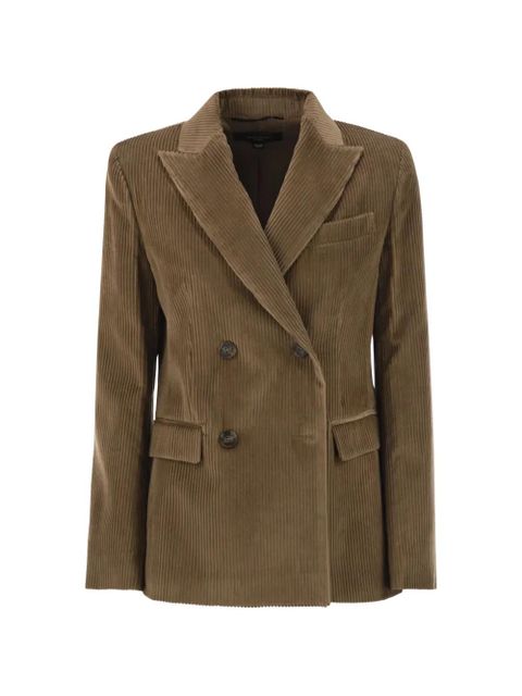 Weekend Max Mara peaked lapels velvet blazer - Brown - zdjęcie produktu nr 1
