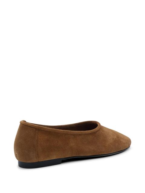 BY FAR topstitch ballet flats - Brown