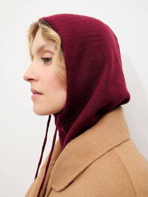 Answear.LAB kominiarka z kaszmirem kolor bordowy - zdjęcie produktu nr 1