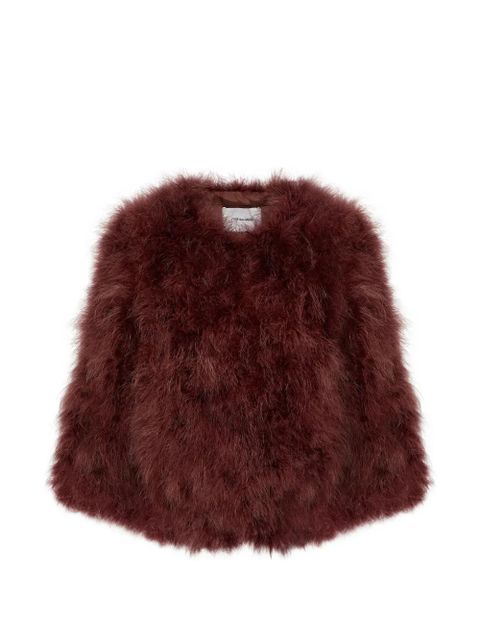 Yves Salomon hook-and-eye-fastening jacket - Red - zdjęcie produktu nr 1