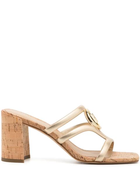 Michael Kors 90mm Hampton mid-heel sandals - Gold - zdjęcie produktu nr 1