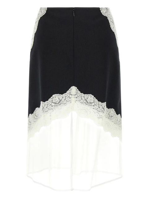 Jil Sander lace-inserts midi skirt - Black - zdjęcie produktu nr 1