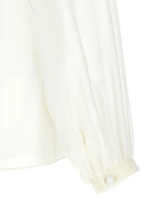 TOM FORD long-sleeve silk blouse - White