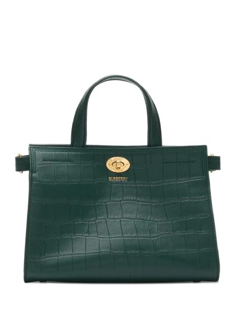Burberry mini Cotswolds crocodile-effect tote bag - Green - zdjęcie produktu nr 1