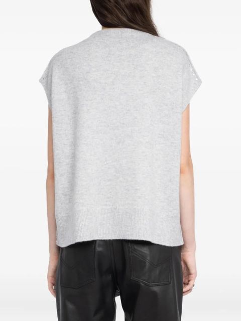 Zadig&Voltaire embellished sleeveless sweater - Grey