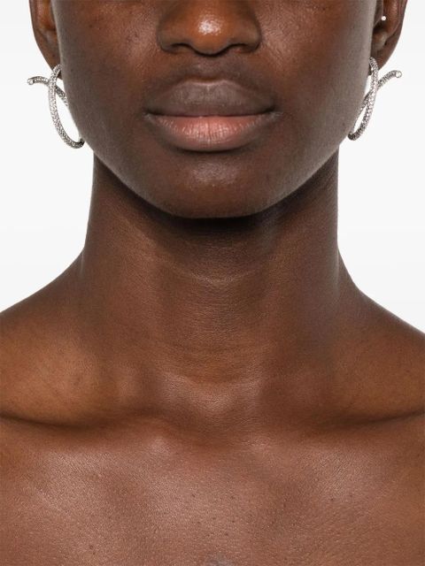 Swarovski Dextera sculpted hoop earrings - Silver - zdjęcie produktu nr 2