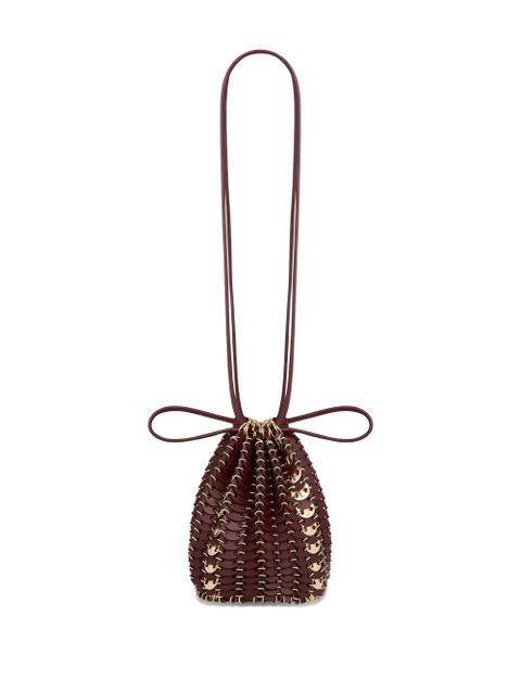 Rabanne iconic discs bucket bag - Brown - zdjęcie produktu nr 1