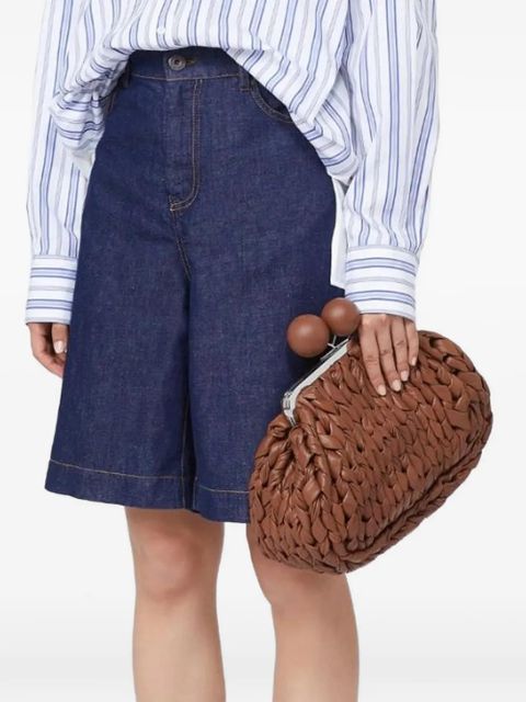 Weekend Max Mara medium Pasticcino leather woven bag - Brown - zdjęcie produktu nr 2