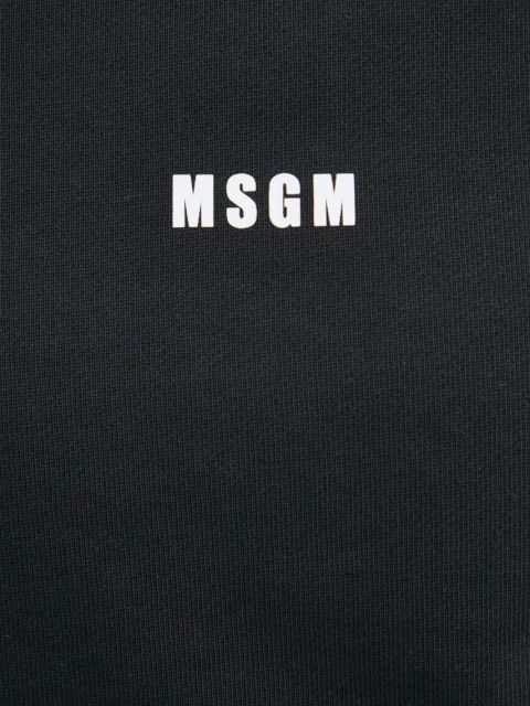 MSGM bluza bawełniana damska kolor czarny z nadrukiem 2000MDM503.300000