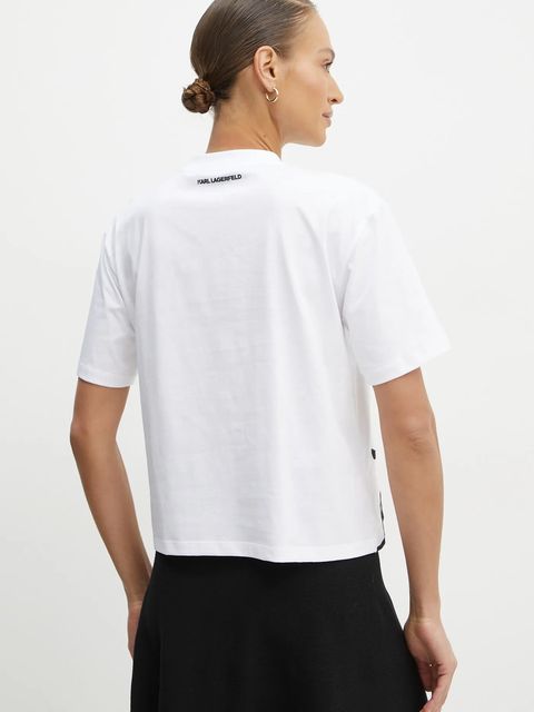 Karl Lagerfeld t-shirt bawełniany KARL SIGNATURE