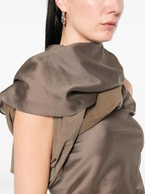 ENTIRE STUDIOS asymmetric-neck top - Brown