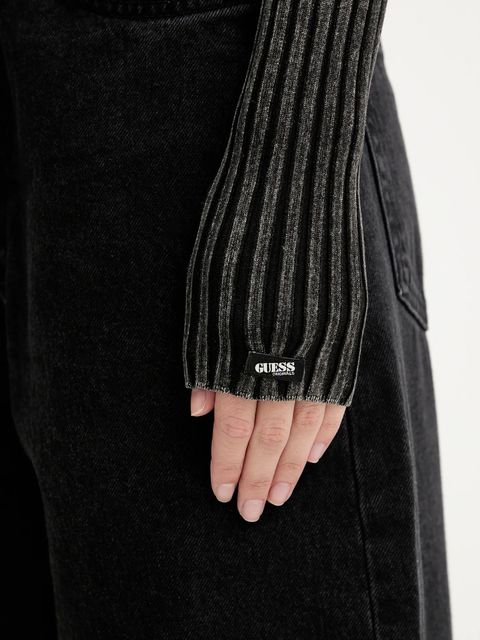 Guess Originals kardigan damski kolor czarny lekki W5YR42 Z2YJ2