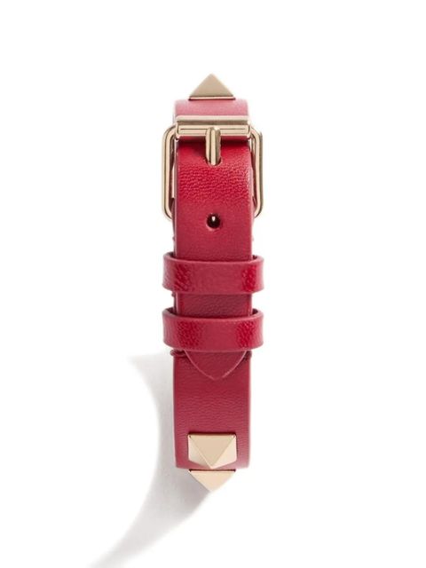 Valentino Garavani Rockstud leather bracelet - Red