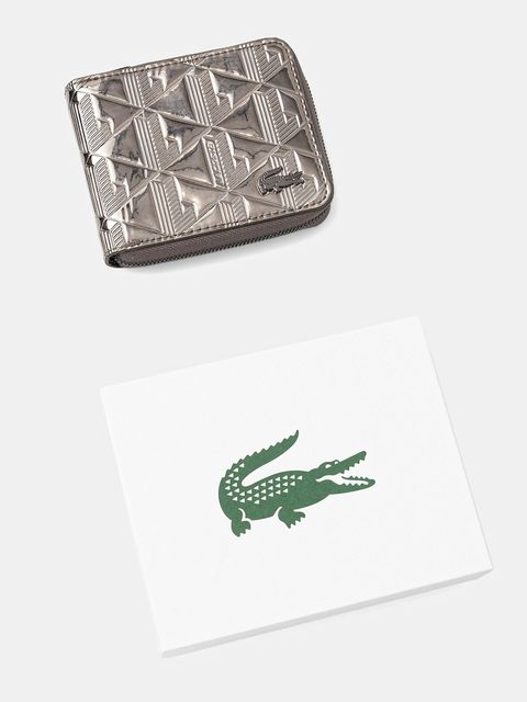 Lacoste portfel kolor srebrny NU4902BG