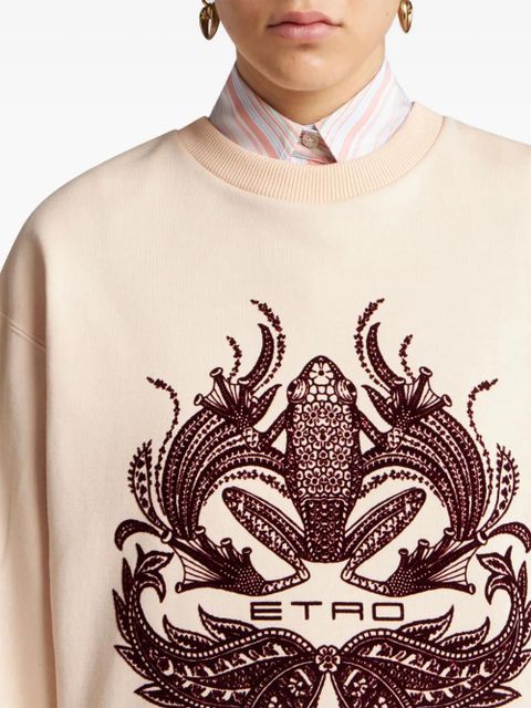 ETRO flocked-print sweatshirt - Neutrals