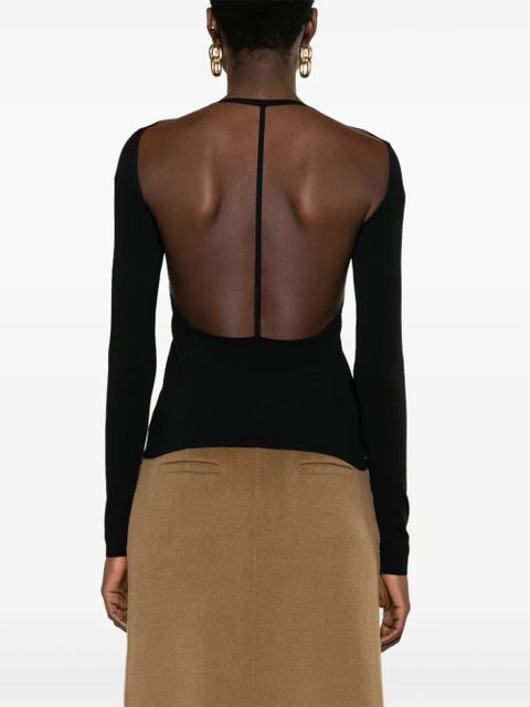 KHAITE The Iskra open-back top - Black