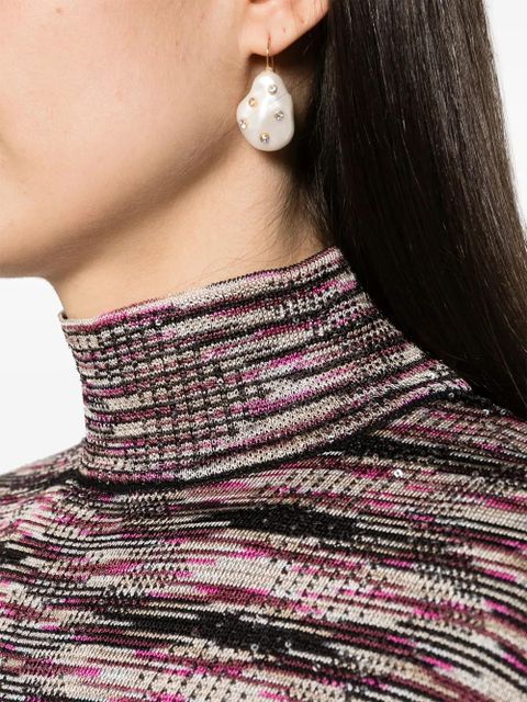 Missoni sequin-embellished zigzag mini dress - Pink