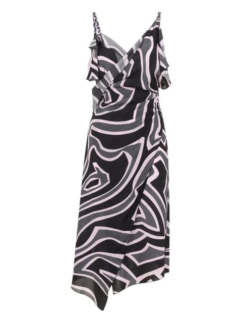 PUCCI ruffled swirl-print dress - Black - zdjęcie produktu nr 1