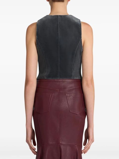 ETRO V-neck velvet waistcoat - Blue - zdjęcie produktu nr 2