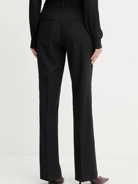 Guess spodnie NEW CARLA damskie kolor czarny proste high waist W5YB00 WH9Y2