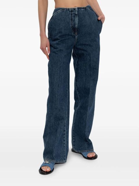 Givenchy 4G-embroidered straight-leg jeans - Blue