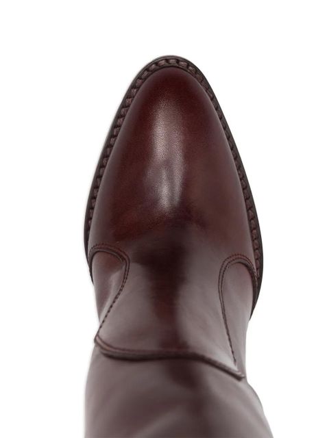 Paris Texas 105mm block-heel pointed-toe boots - Red