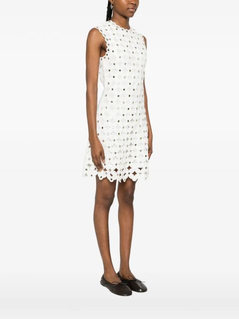 Maje scallop sequins mini dress - White