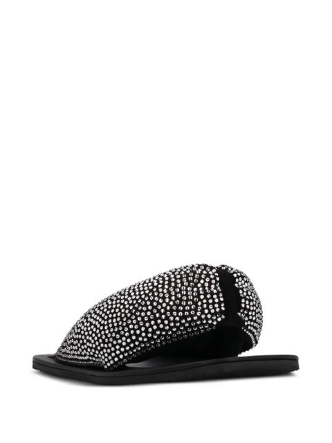 The Attico Indie Max flat sandals - Black