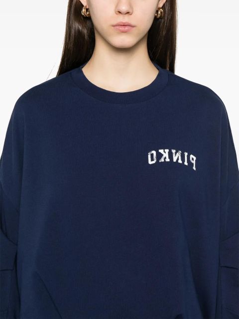PINKO logo-print sweatshirt - Blue