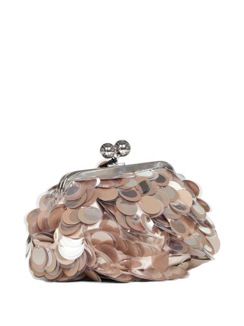 Weekend Max Mara sequin-embellished clutch bag - Neutrals