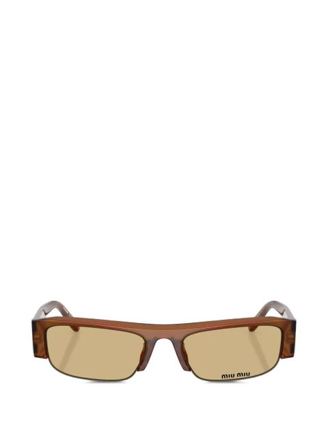 Miu Miu Eyewear Vedette rectangle-frame sunglasses - Brown - zdjęcie produktu nr 1